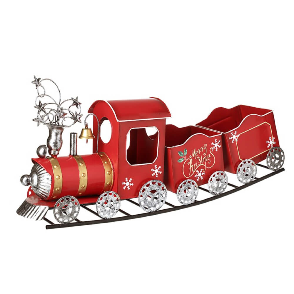 Red Christmas Train Decoration