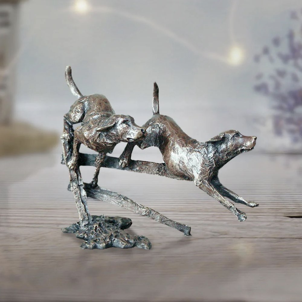 Miniature Bronze Labradors Running