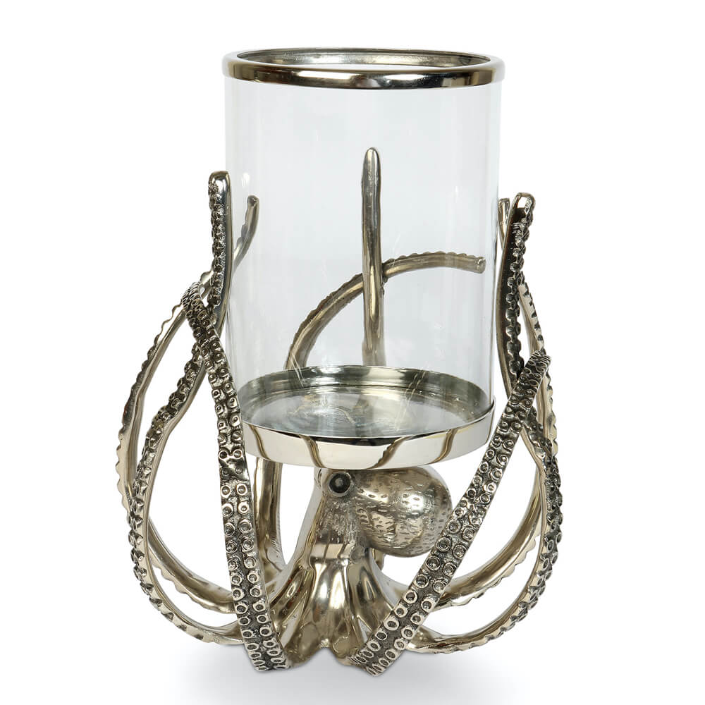 Large Octopus Hurricane Lantern 
