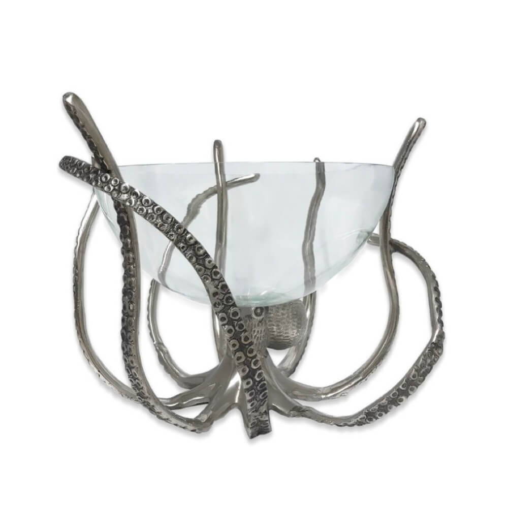 Large Octopus Stand & Glass Bowl