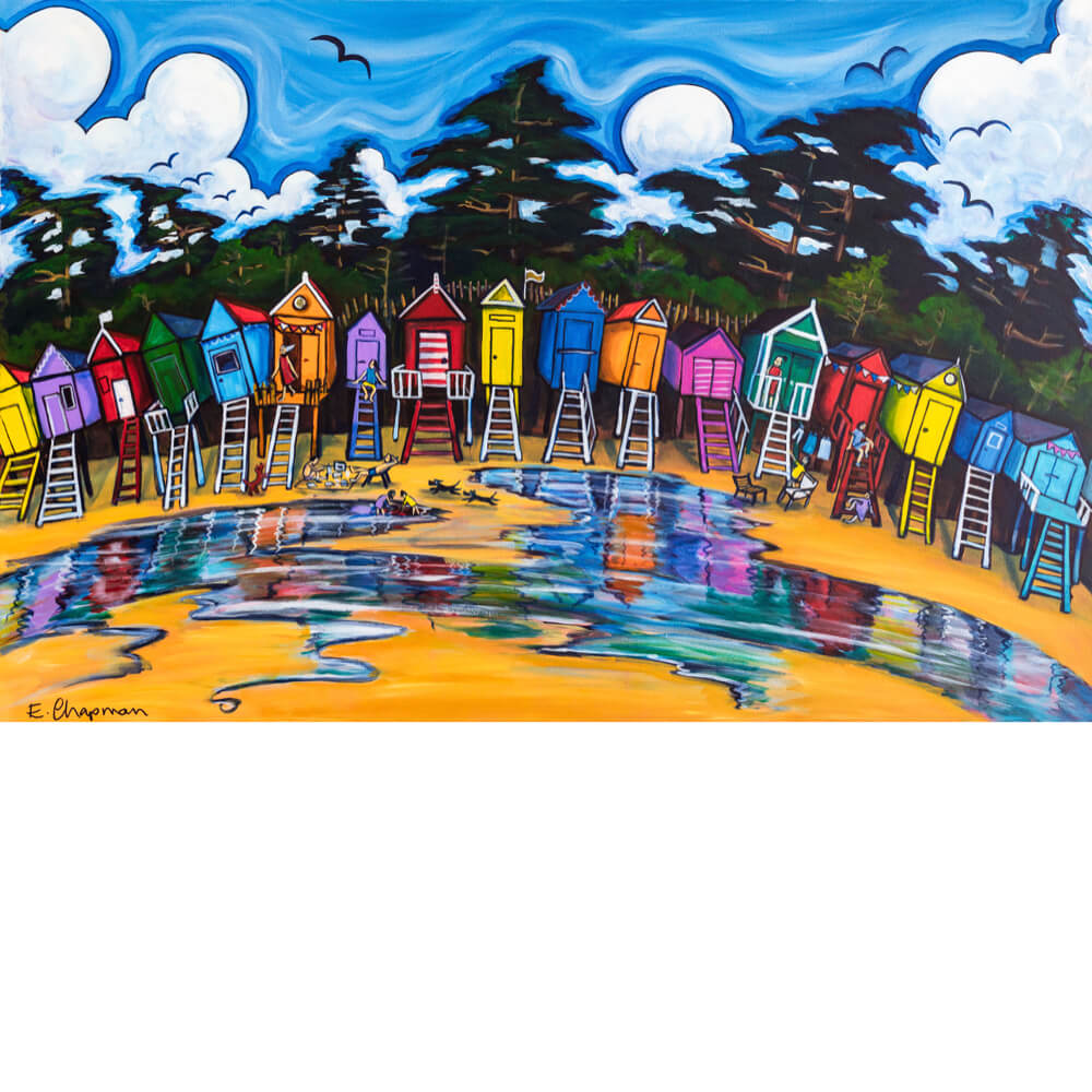 Lazy Hazy Beach Days, Wells | Limited Edition Print by Emily Chapman