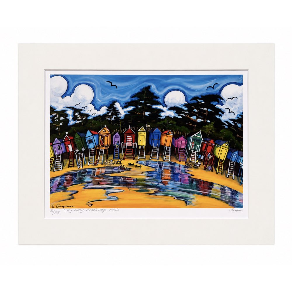 Lazy Hazy Beach Days, Wells | Limited Edition Print by Emily Chapman