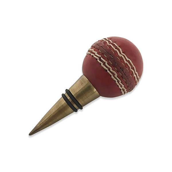 Leather Cricket Ball Bottle Stopper