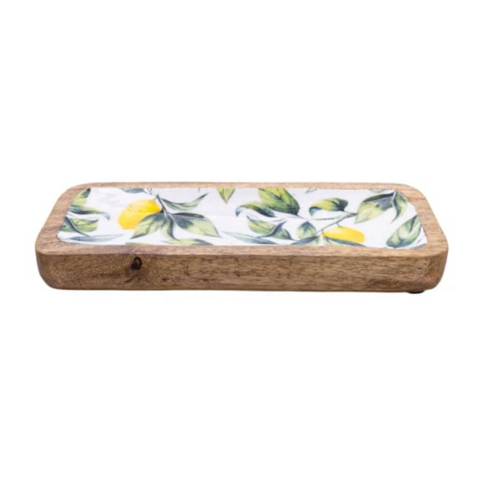 Lemon and Leaves Mango Wooden Serving Platter | Red  Lobster Gallery | Sheringham 