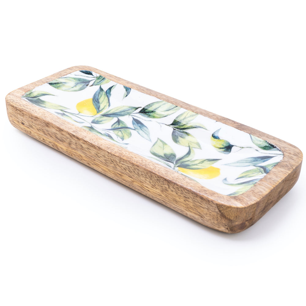 Lemon & Leaf Mango Wood Serving Platter