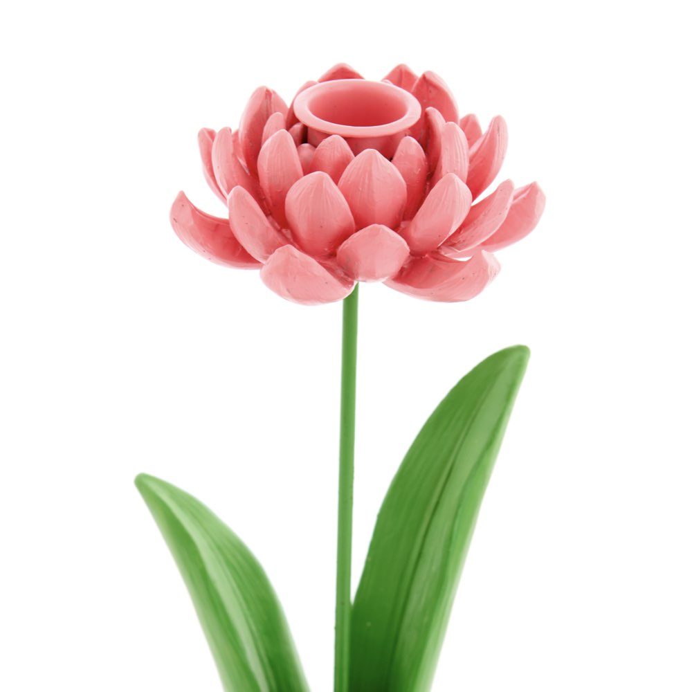 Pink and Red Flower Candlesticks