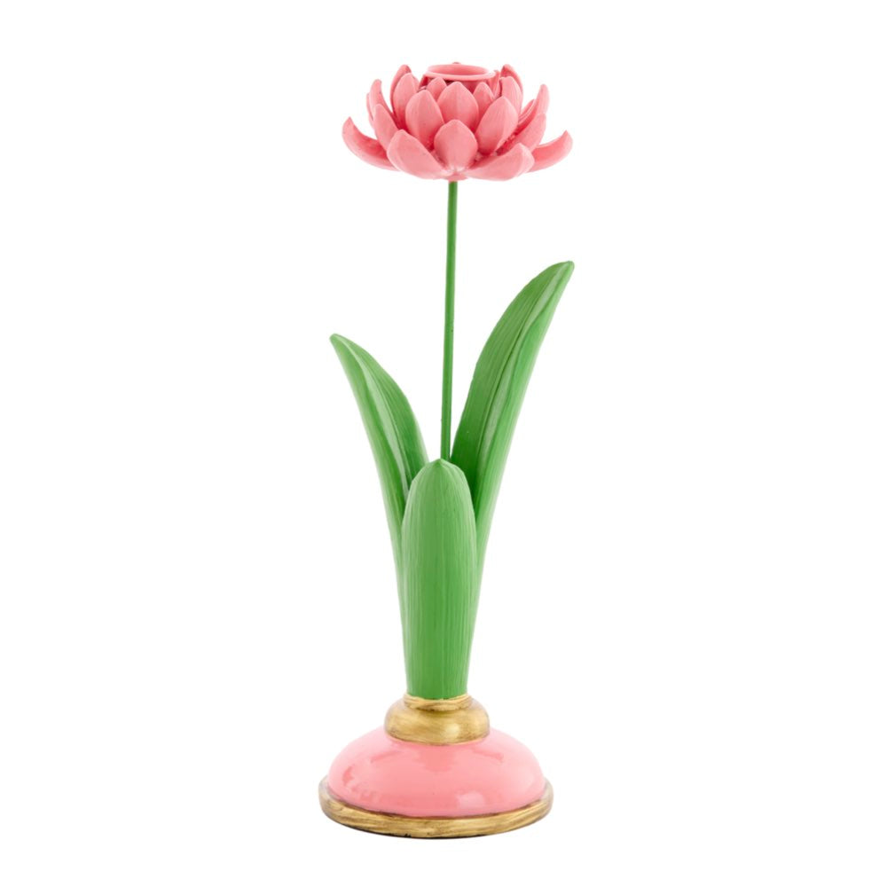 Pink and Red Flower Candlesticks