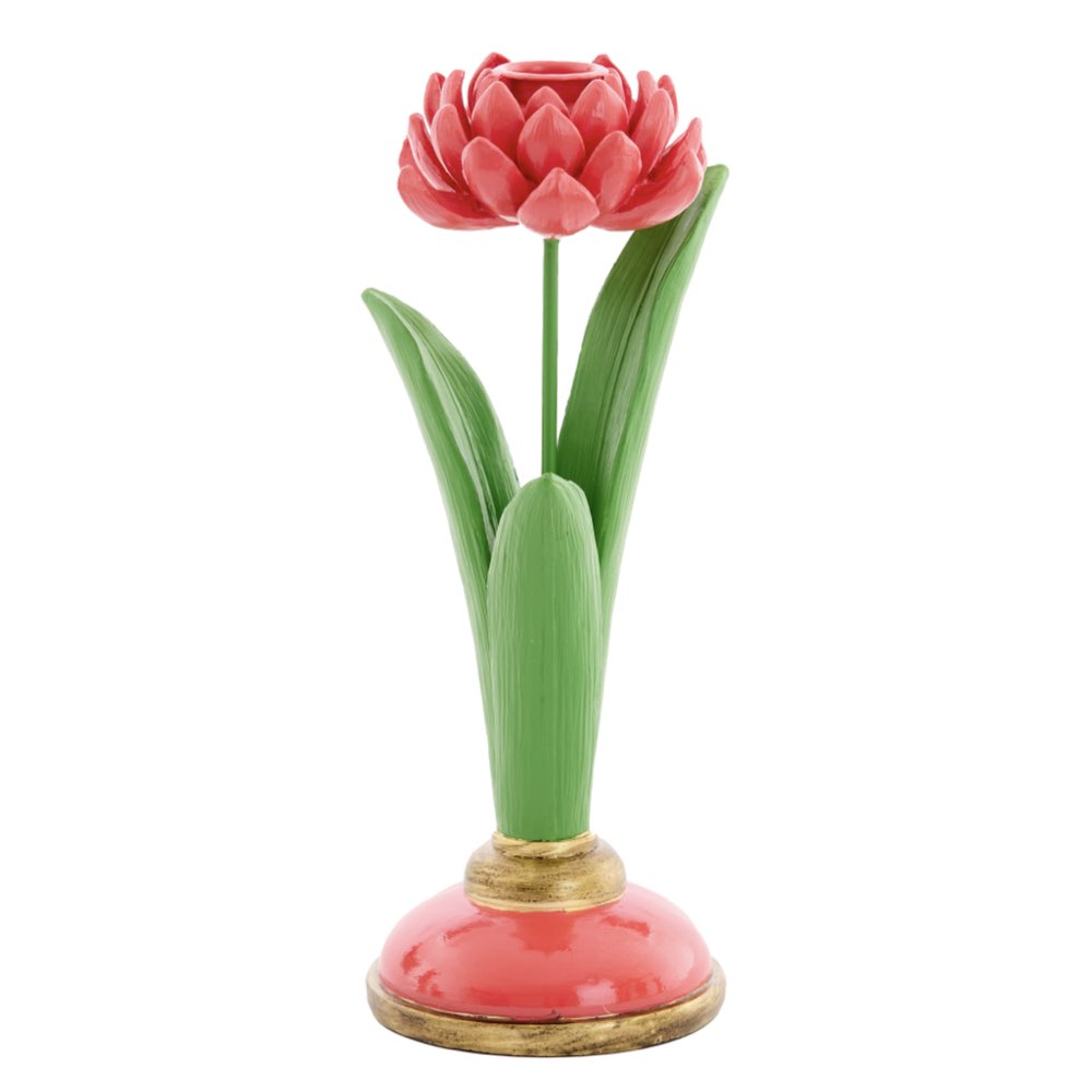 Pink and Red Flower Candlesticks