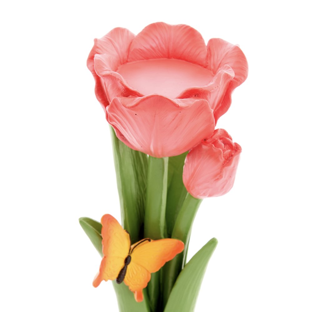 Tulip & Butterfly Tea Light Holder