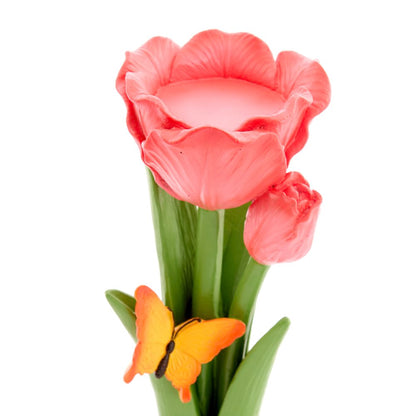 Tulip & Butterfly Tea Light Holder