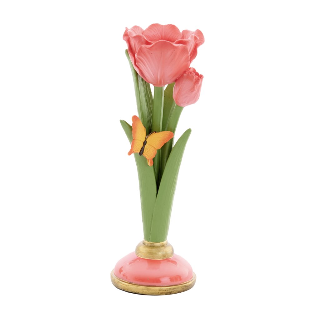 Tulip & Butterfly Tea Light Holder