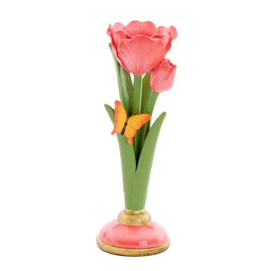 Tulip & Butterfly Tea Light Holder