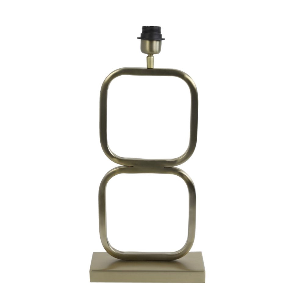 Lutika Light Gold Lamp & Floral Oval Shade