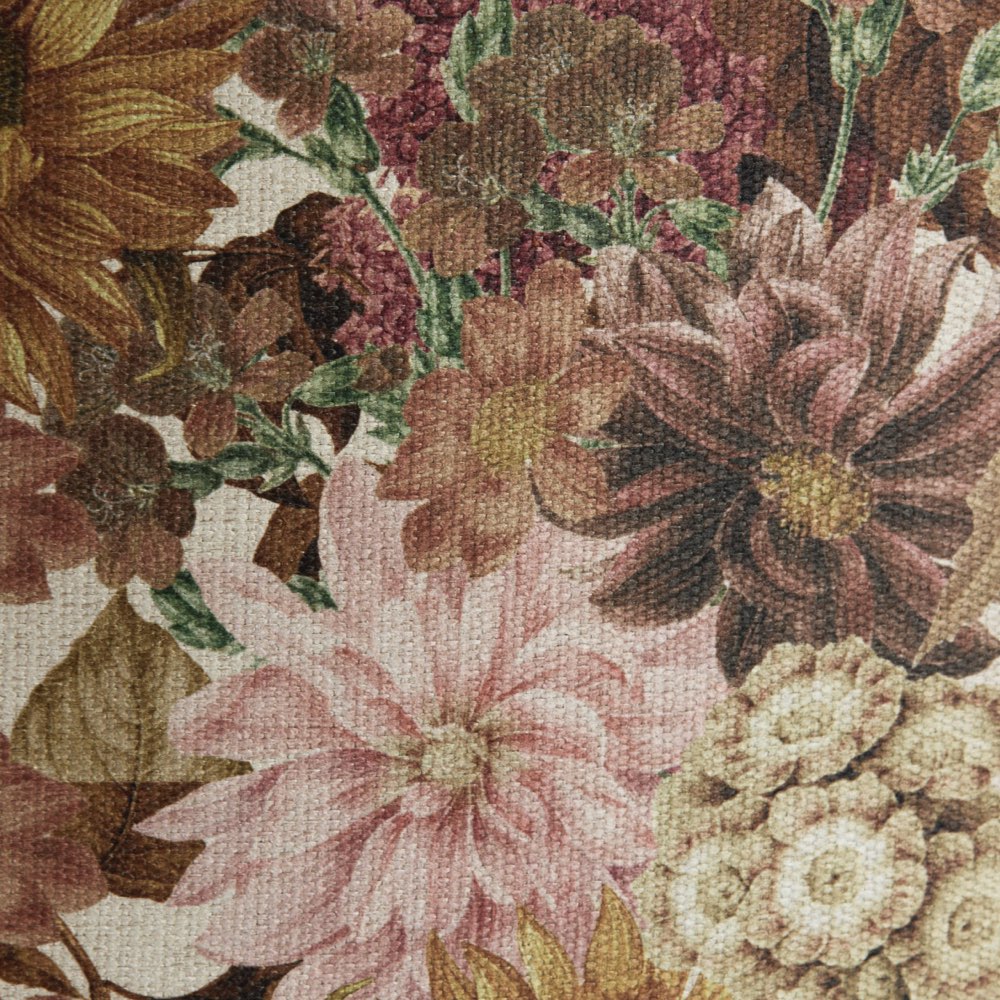Lutika Light Gold Lamp & Floral Oval Shade