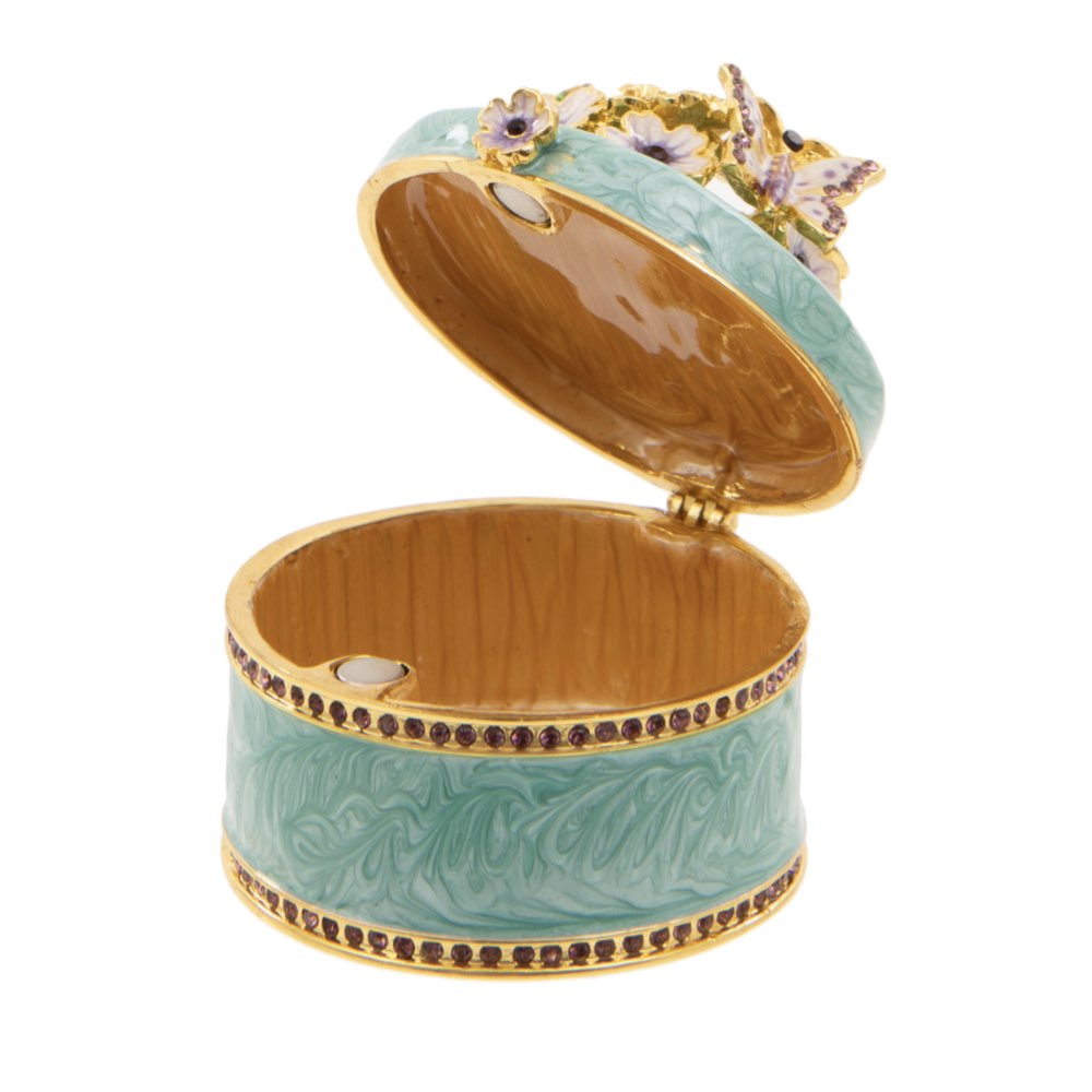 Butterfly & Floral Trinket Box