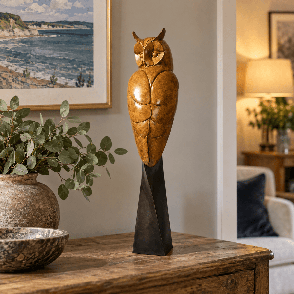 Long Eared Owl | Large Bronze Sculpture by David Meredith – Limited Edition