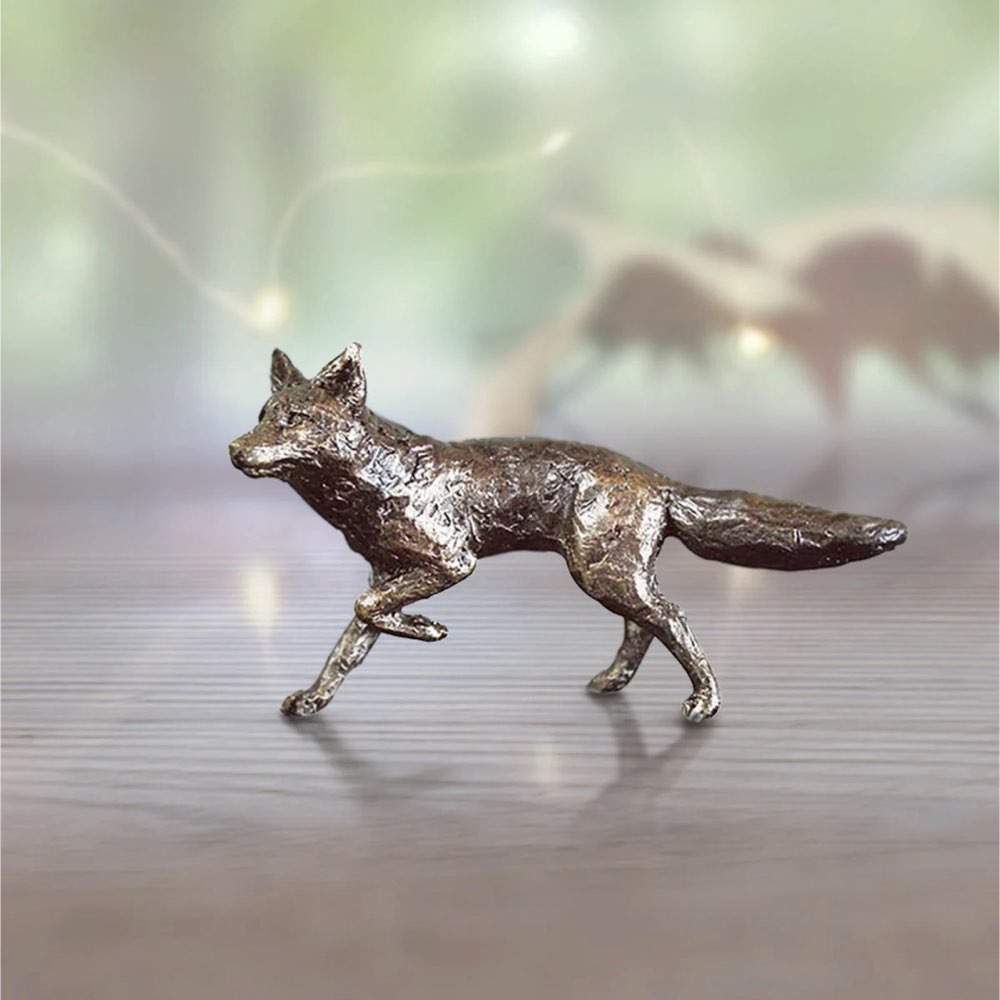 Miniature Bronze Fox Running