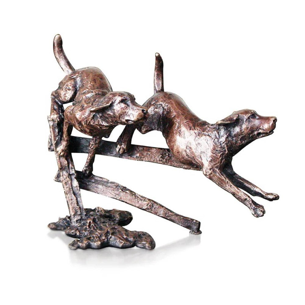 Miniature Bronze Labradors Running