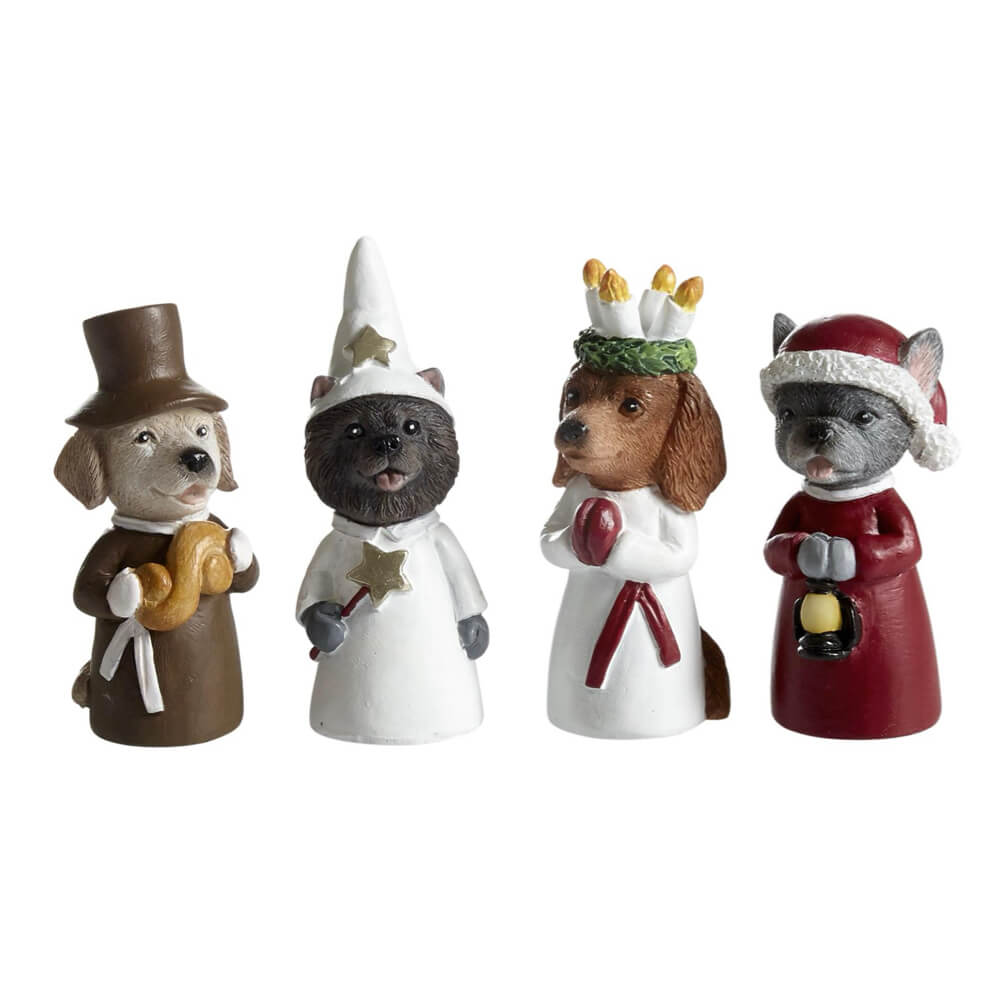 Lucia Christmas Dogs | Set of 4