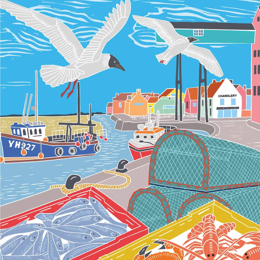 Gulls By the Harbour Card | Red Lobster Gallery