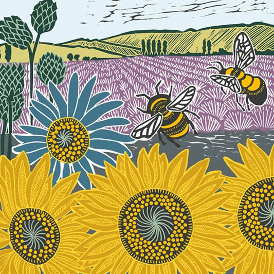 Sunflowers & Bees Card | Red Lobster Gallery 