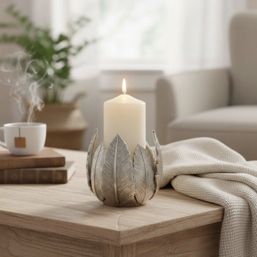 Palm Leaf Candle Holder