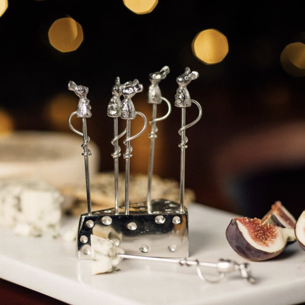 Cheese Wedge & Mouse Picks Holder