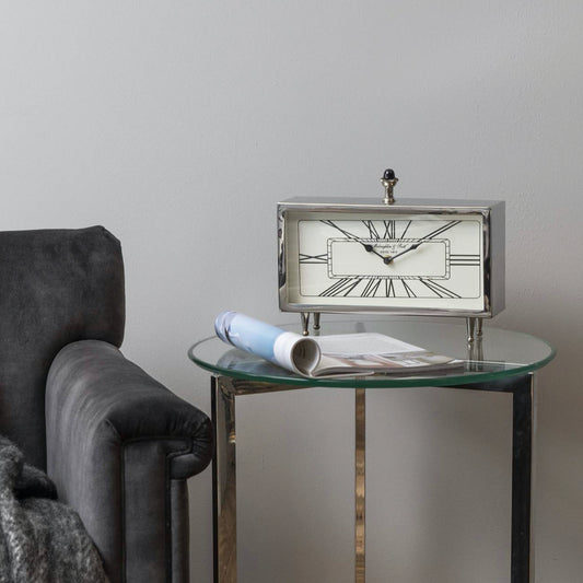 Nickel Mantel Clock