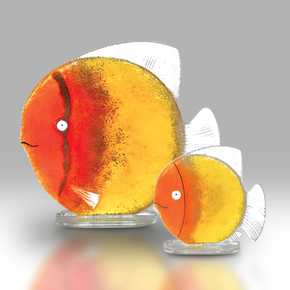 Small Fused Glass Fish | Sunrise | Red Lobster Gallery