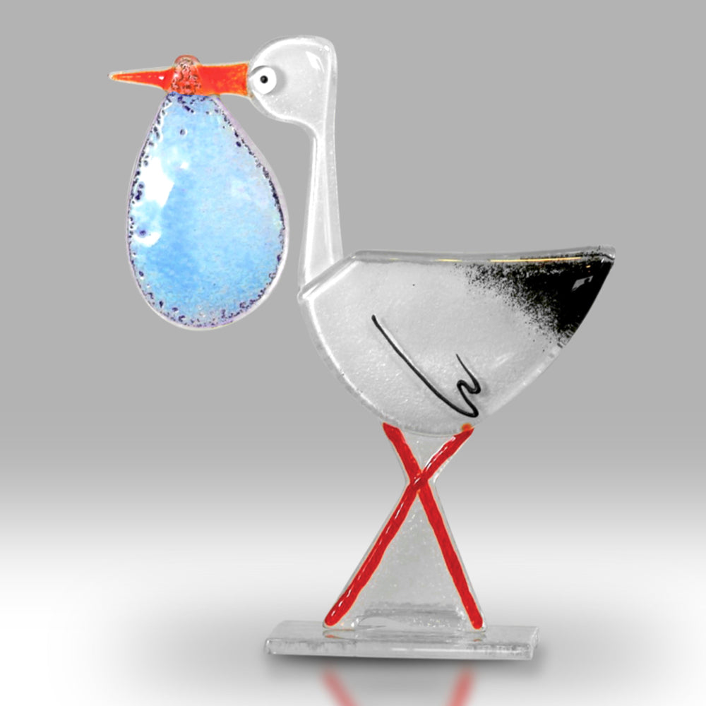 Stork and Baby | Blue | Red Lobster Gallery