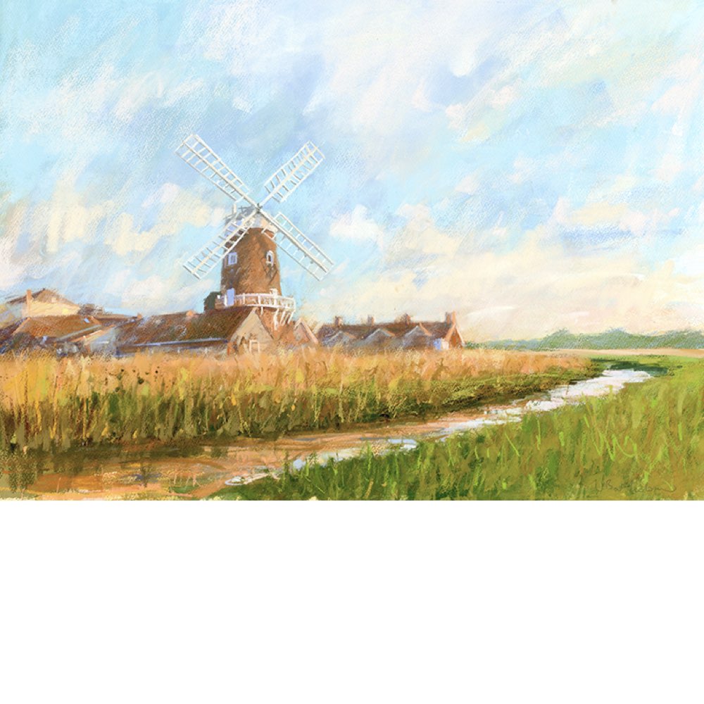 Cley Mill II | Limited Edition Print by James Bartholomew RSMA | Red Lobster Gallery