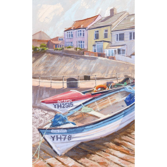 Boats on the Slipway Sheringham | Limited Edition Print by James Bartholomew RSMA | Red Lobster Gallery