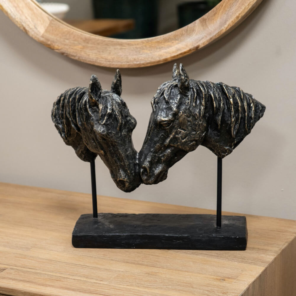 Nuzzling Horses Decorative Sculpture