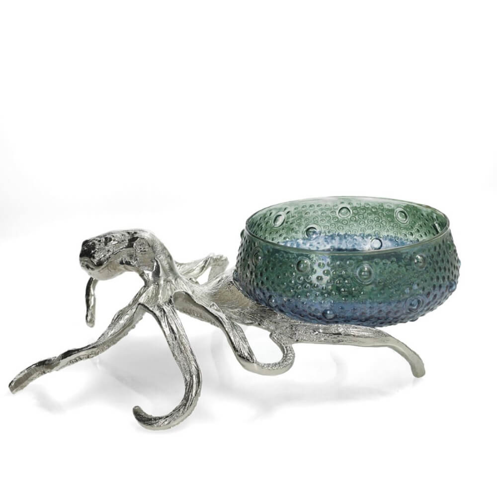 Silver Octopus Serving Bowl