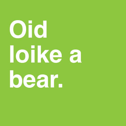 Oid loike a bear | Card