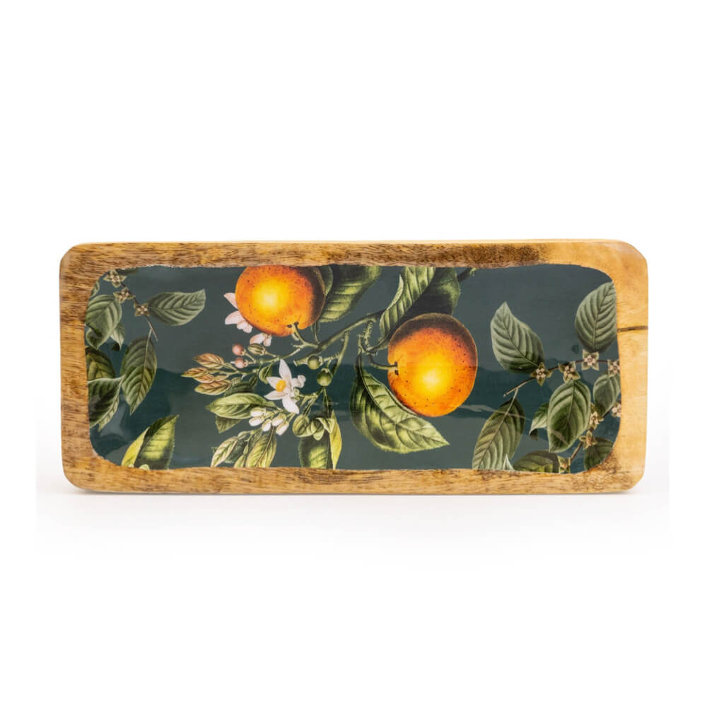 Orange Blossom Mango Wood Serving Platter | Red Lobster Gallery | Sheringham 