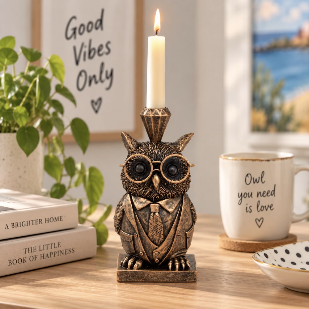 Owl Candleholder