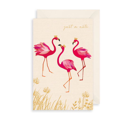 Flamingos 'Just a Note' — Set of 10 Luxury Notecards | Red Lobster Gallery 