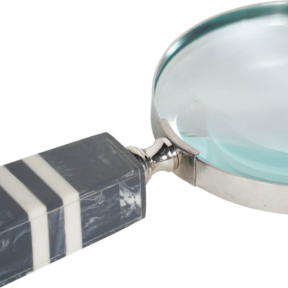 Peebles Grey & White Magnifying Glass | Red Lobster Gallery | Sheringham 