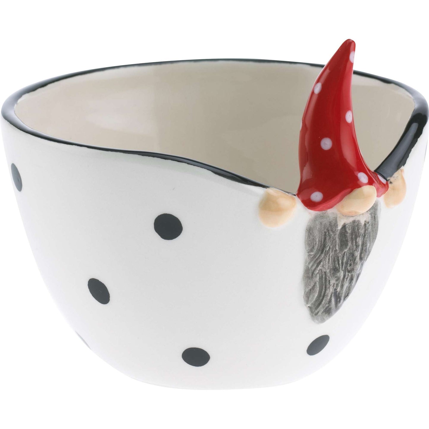Peek-a-boo White Santa Bowl | Small and Large