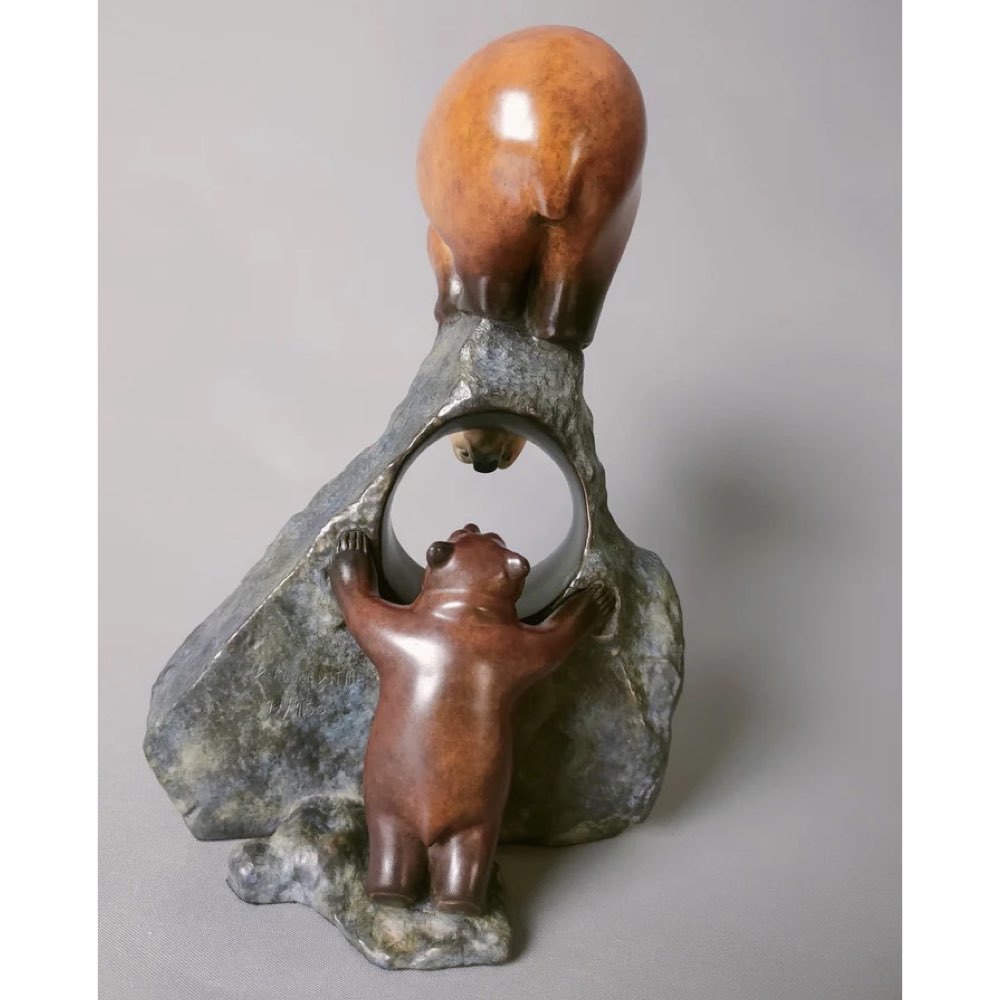Peekaboo Bronze Sculpture by David Meredith – Limited Edition