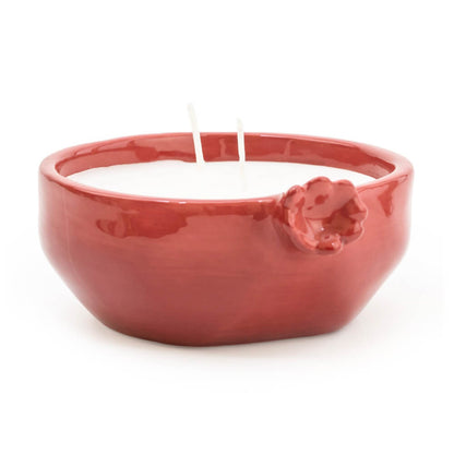 Ceramic Pomegranate Candle | 12cm | Red Lobster Gallery | Sheringham 