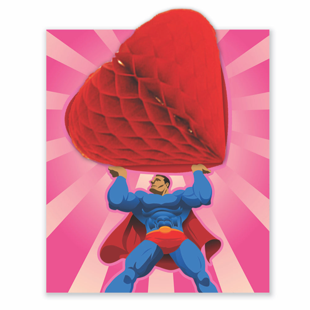 Red Heart Superman | Pop Out Card 
