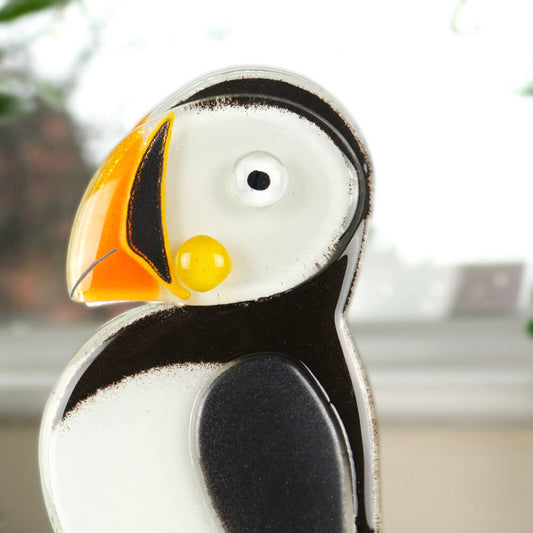 Puffin Fused Glass Ornament