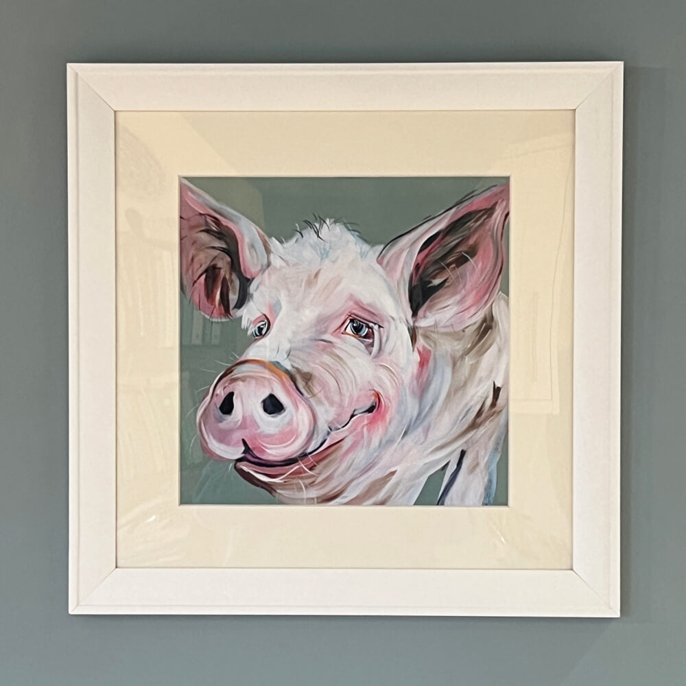 Wilf | Framed Pig Print  by Caroline Walker