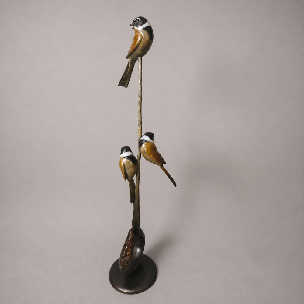 Reed Buntings | Large Bronze Sculpture by David Meredith – Limited Edition