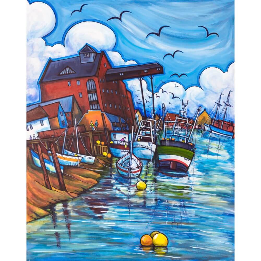 Limited Edition print showing wells harbour in North Norfolk 