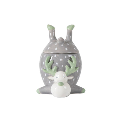 Reindeer Pot with Lid