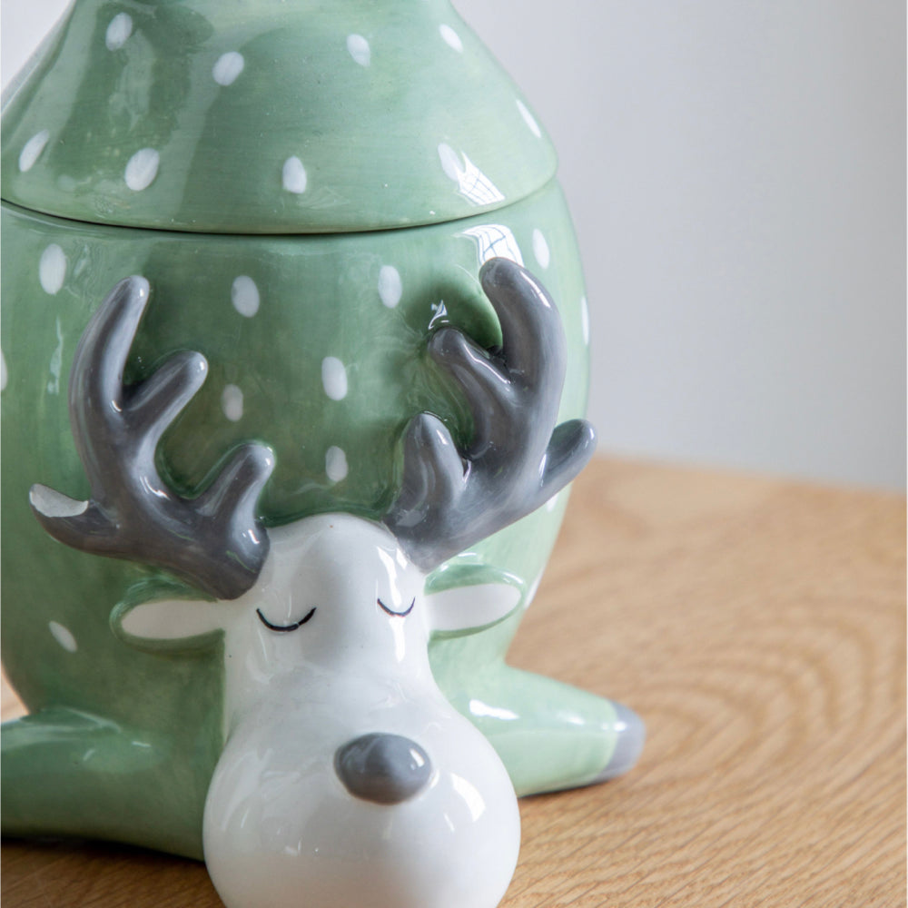 Reindeer Pot with Lid | Christmas at Red Lobster Gallery | Sheringham