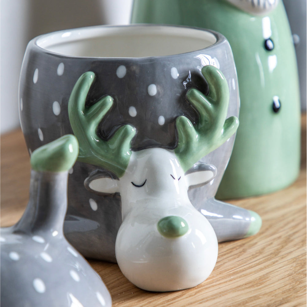 Reindeer Pot with Lid | Christmas at Red Lobster Gallery | Sheringham